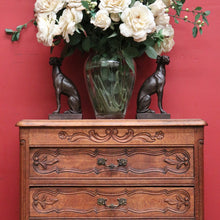 Load image into Gallery viewer, x SOLD Vintage French Hall Chest, Bedside Chest of Drawers, Brass Handles, Lamp Table B10148
