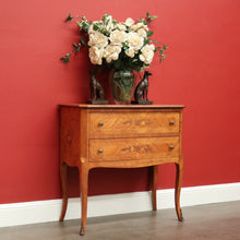 Load image into Gallery viewer, x SOLD Antique French Chest of Drawers, Antique Walnut and Inlay 2 Drawer Hall Cabinet. B10439
