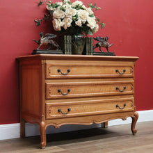 Load image into Gallery viewer, x SOLD Antique French Chest of Drawers, Light Oak Chest of Three Drawers, Hall Cabinet B10921
