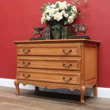 Load image into Gallery viewer, x SOLD Antique French Chest of Drawers, Light Oak Chest of Three Drawers, Hall Cabinet B10921
