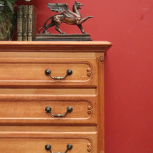 Load image into Gallery viewer, x SOLD Antique French Chest of Drawers, Light Oak Chest of Three Drawers, Hall Cabinet B10921
