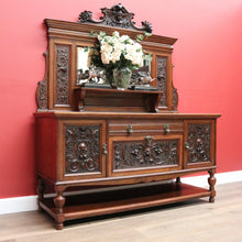 Load image into Gallery viewer, x SOLD Antique English Sideboard, Mirror Back Sideboard Cabinet. B10652
