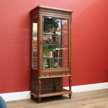 Load image into Gallery viewer, x SOLD Antique French China Cabinet, Glass and Walnut Antique French Display Cupboard B11141
