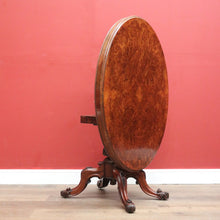 Load image into Gallery viewer, x SOLD Antique Dining Table, Kitchen Table, Burr Walnut Sofa Table, Tilt Top Table B11159
