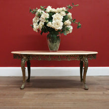 Load image into Gallery viewer, Vintage Italian Coffee Table, Gilt Brass and Marble Top Coffee Table, Side Table B11055
