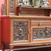 Load image into Gallery viewer, x SOLD Antique English Sideboard, Mirror Back Sideboard Cabinet. B10652
