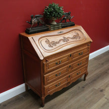 Load image into Gallery viewer, x SOLD Antique French Chest of Drawers Desk, 3 Drawer Writing Bureau Office Desk Chest B10712
