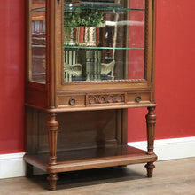 Load image into Gallery viewer, x SOLD Antique French China Cabinet, Glass and Walnut Antique French Display Cupboard B11141
