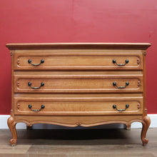 Load image into Gallery viewer, x SOLD Antique French Chest of Drawers, Light Oak Chest of Three Drawers, Hall Cabinet B10921
