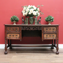 Load image into Gallery viewer, Antique French Office Desk, Antique French Oak 4 Drawer Office Desk, Hall Table B10778

