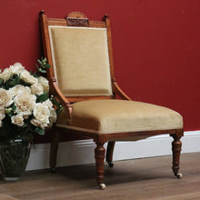 Load image into Gallery viewer, x SOLD Antique English Grandmother Chair, English Walnut Bedroom Chair, Lounge Chair B10792
