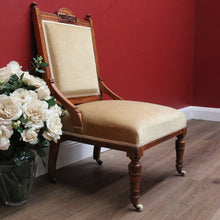 Load image into Gallery viewer, x SOLD Antique English Grandmother Chair, English Walnut Bedroom Chair, Lounge Chair B10792
