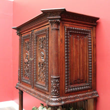 Load image into Gallery viewer, SALE Antique French 19th Century Oak Gothic Revival, Sacrament Church Court Cabinet B10697
