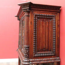 Load image into Gallery viewer, SALE Antique French 19th Century Oak Gothic Revival, Sacrament Church Court Cabinet B10697
