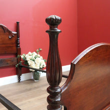 Load image into Gallery viewer, x SOLD Antique Australian Cedar Single Carved Bed, Head, Foot and rails B10732
