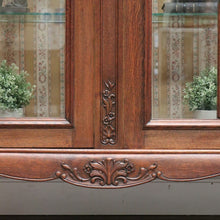 Load image into Gallery viewer, x SOLD Antique French China Cabinet, French Oak and Glass 2 Door Bookcase Hall Cupboard B10659
