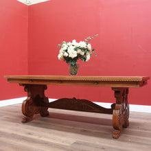 Load image into Gallery viewer, x SOLD Antique French Refectory Table, Twin Pedestal Kitchen or Dining Table, Oak Table B11135
