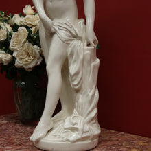 Load image into Gallery viewer, x SOLD Antique French Glazed Plaster Statue &#39;The Bather&#39; Falconet Style Maiden Statue B11172
