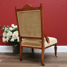 Load image into Gallery viewer, x SOLD Antique English Grandmother Chair, English Walnut Bedroom Chair, Lounge Chair B10792
