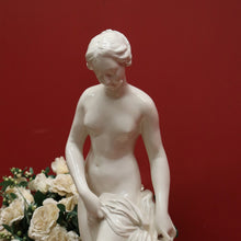 Load image into Gallery viewer, x SOLD Antique French Glazed Plaster Statue &#39;The Bather&#39; Falconet Style Maiden Statue B11172
