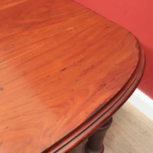 Load image into Gallery viewer, x SOLD Antique English Mahogany Dining Table, or Two Leaf Kitchen Table with Castors. B11281
