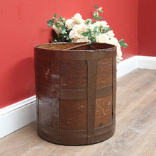 Load image into Gallery viewer, x SOLD Antique French Coal Bucket, Kindling Bucket, Oak and Metal Umbrella Holder B11107
