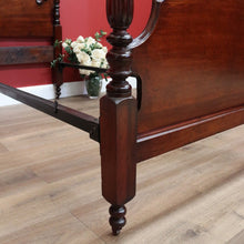 Load image into Gallery viewer, x SOLD Antique Australian Cedar Single Carved Bed, Head, Foot and rails B10732
