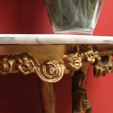 Load image into Gallery viewer, x SOLD Vintage Italian Gilt Hall Table with Marble Top, Gilt Figural Console Table B11055
