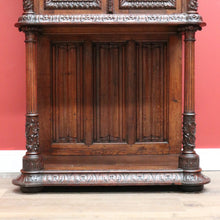 Load image into Gallery viewer, SALE Antique French 19th Century Oak Gothic Revival, Sacrament Church Court Cabinet B10697
