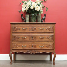 Load image into Gallery viewer, Antique French Chest of Drawers, 3 Drawer Hall Table, Hall Cabinet Large Bedside B10296
