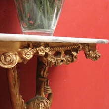 Load image into Gallery viewer, x SOLD Vintage Italian Gilt Hall Table with Marble Top, Gilt Figural Console Table B11055
