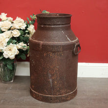 Load image into Gallery viewer, x SOLD Vintage WAY Milk Can with Lid, Rustic Farmhouse Garden Milk Can, Umbrella Holder. B10393
