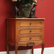 Load image into Gallery viewer, x SOLD Vintage French Chest of Drawers, Lamp Table or French Oak Bedside Table Chest B10952
