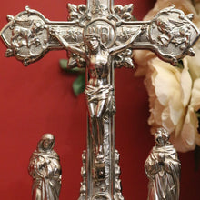 Load image into Gallery viewer, x SOLD Antique French Church, Free Standing Crucifix, Jesus on Cross Large Cross Christ B11029
