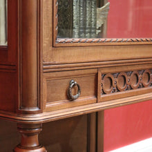 Load image into Gallery viewer, x SOLD Antique French China Cabinet, Glass and Walnut Antique French Display Cupboard B11141
