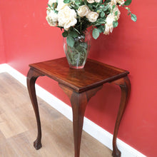 Load image into Gallery viewer, x SOLD Antique Australian Maple Lamp Table, Claw and Ball Foot Side, Hall or Wine Table. B11272
