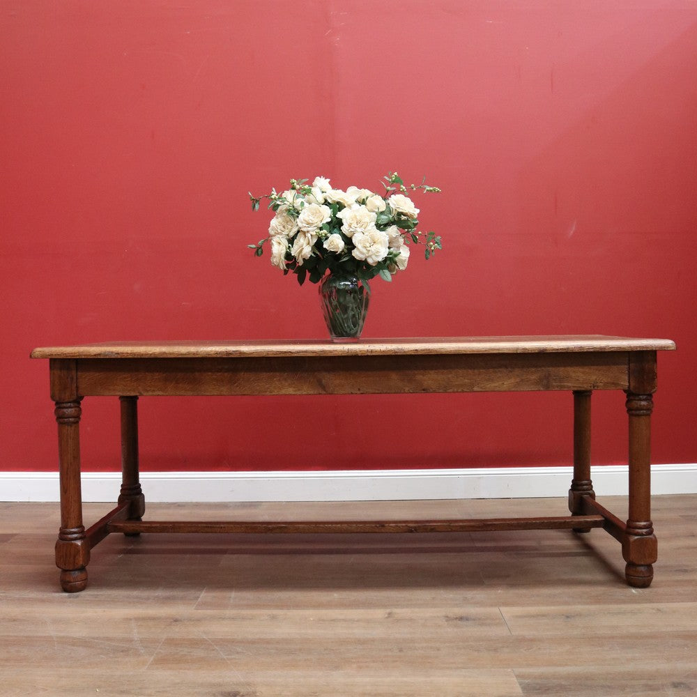 x SOLD Antique French Oak Refectory Table, Dining Kitchen Table with Two Leaves. B11269