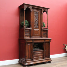 Load image into Gallery viewer, x SOLD Antique French Sideboard, Walnut Bookcase, China Cabinet, 2 Height Hall Cupboard B10860
