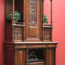 Load image into Gallery viewer, x SOLD Antique French Sideboard, Walnut Bookcase, China Cabinet, 2 Height Hall Cupboard B10860
