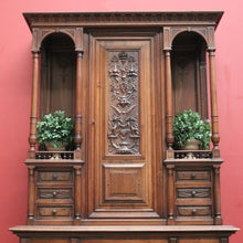 Load image into Gallery viewer, x SOLD Antique French Sideboard, Walnut Bookcase, China Cabinet, 2 Height Hall Cupboard B10860
