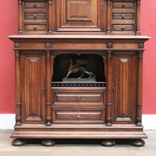 Load image into Gallery viewer, x SOLD Antique French Sideboard, Walnut Bookcase, China Cabinet, 2 Height Hall Cupboard B10860
