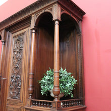 Load image into Gallery viewer, x SOLD Antique French Sideboard, Walnut Bookcase, China Cabinet, 2 Height Hall Cupboard B10860
