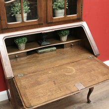 Load image into Gallery viewer, x SOLD Vintage French Bookcase Bureau, Writing Bureau Desk with Bookcase to the Top 10838
